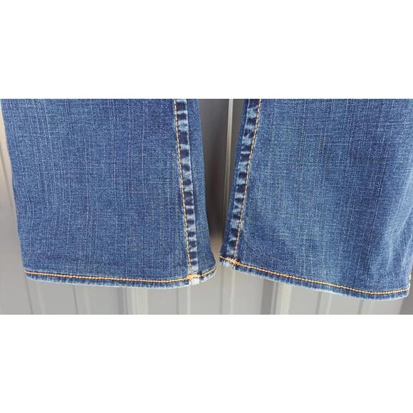 True Religion Bella Heritage Big T Jeans Flare Button Fly Low Rise Size 29X34 - Picture 9 of 9